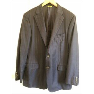 Hickey Freeman ING Loro Piana Wish Super 170s Navy Sports Pinstripes 44long